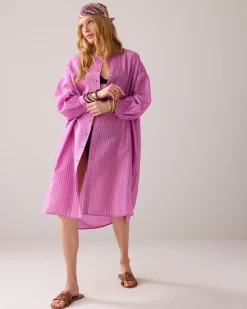 Clearance Long lyocell shirt dress Kleider