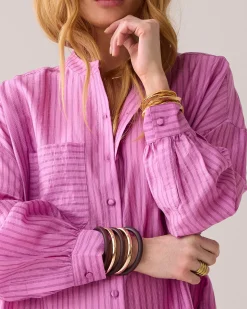 Clearance Long lyocell shirt dress Kleider