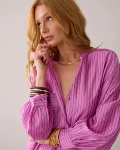 Clearance Long lyocell shirt dress Kleider