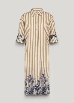 Online Long shirt dress with floral details Kleider