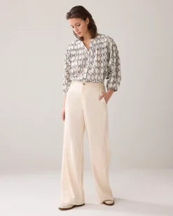 Clearance Long trousers in lyocell blend Hosen & Jumpsuits