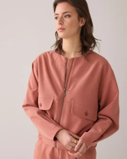 Sale Loose-fitting bomber jacket with flap pockets Blazer & Jacken