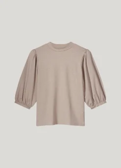 Discount Lurex top with puffed sleeves Oberteile & T-shirts