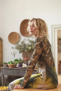 Hot Mesh top with camouflage print Oberteile & T-shirts