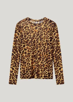 Clearance Mesh top with panther print Oberteile & T-shirts