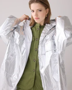 New Metallic mackintosh with storage bag Jacken