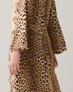 Online Midi dress in mix of prints Kleider