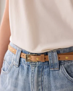 Discount Narrow belt with studs Zubehör