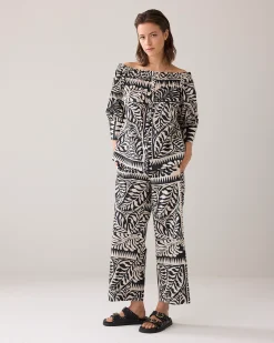 Online Off-shoulder two-tone blouse Oberteile & T-shirts