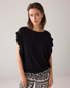 Outlet Oversized top with flounces Oberteile & T-shirts