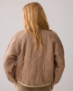 Sale Quilted bomber jacket in satin Jacken|Blazer & Jacken