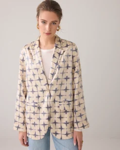 Fashion Shiny boyfriend blazer Blazer & Jacken