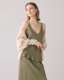 Online Shiny singlet with spaghetti straps Oberteile & T-shirts