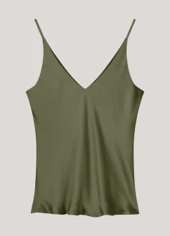 Online Shiny singlet with spaghetti straps Oberteile & T-shirts