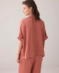 Fashion Shiny top with V slit Oberteile & T-shirts