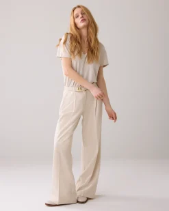 Outlet Shiny V-neck top Oberteile & T-shirts