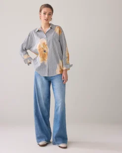 Online Shirt blouse with a unique print Blusen