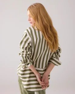 Hot Shirt blouse with stripe print Blusen