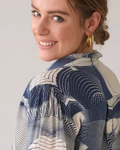 Clearance Shirt blouse with wave print Blusen