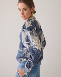 Clearance Shirt blouse with wave print Blusen