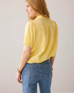 Fashion Short blouse with drawstring fastening Blusen