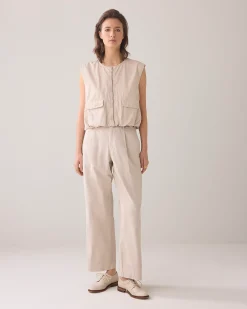 Sale Sleeveless bomber jacket crispy cotton Blazer & Jacken