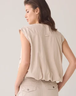 Sale Sleeveless bomber jacket crispy cotton Blazer & Jacken