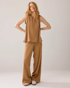 Sale Sleeveless top with pleated detail Oberteile & T-shirts