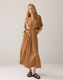 Sale Straight-fit dress with belt Kleider