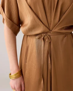 Sale Straight-fit dress with belt Kleider