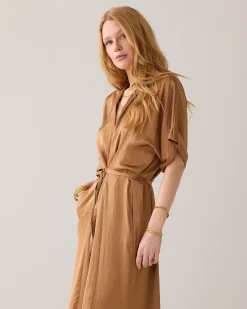 Sale Straight-fit dress with belt Kleider