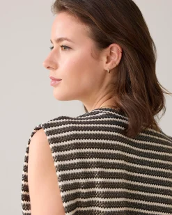 Fashion Striped top with foil coating Oberteile & T-shirts