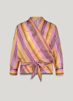 Fashion Striped wrap-around blouse Oberteile & T-shirts