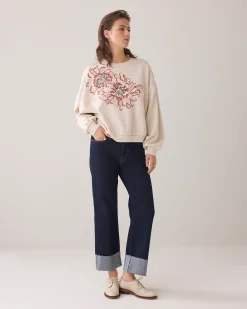 Discount Sweatshirt with floral artwork Pullover & Westen