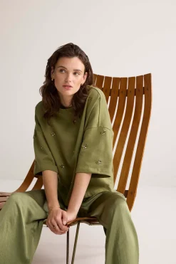 Sale Sweatshirt with hand-embroidered sequins Pullover & Westen