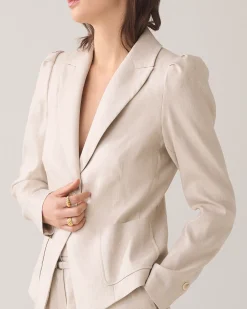 Outlet Tailored blazer in a linen blend Blazer & Jacken