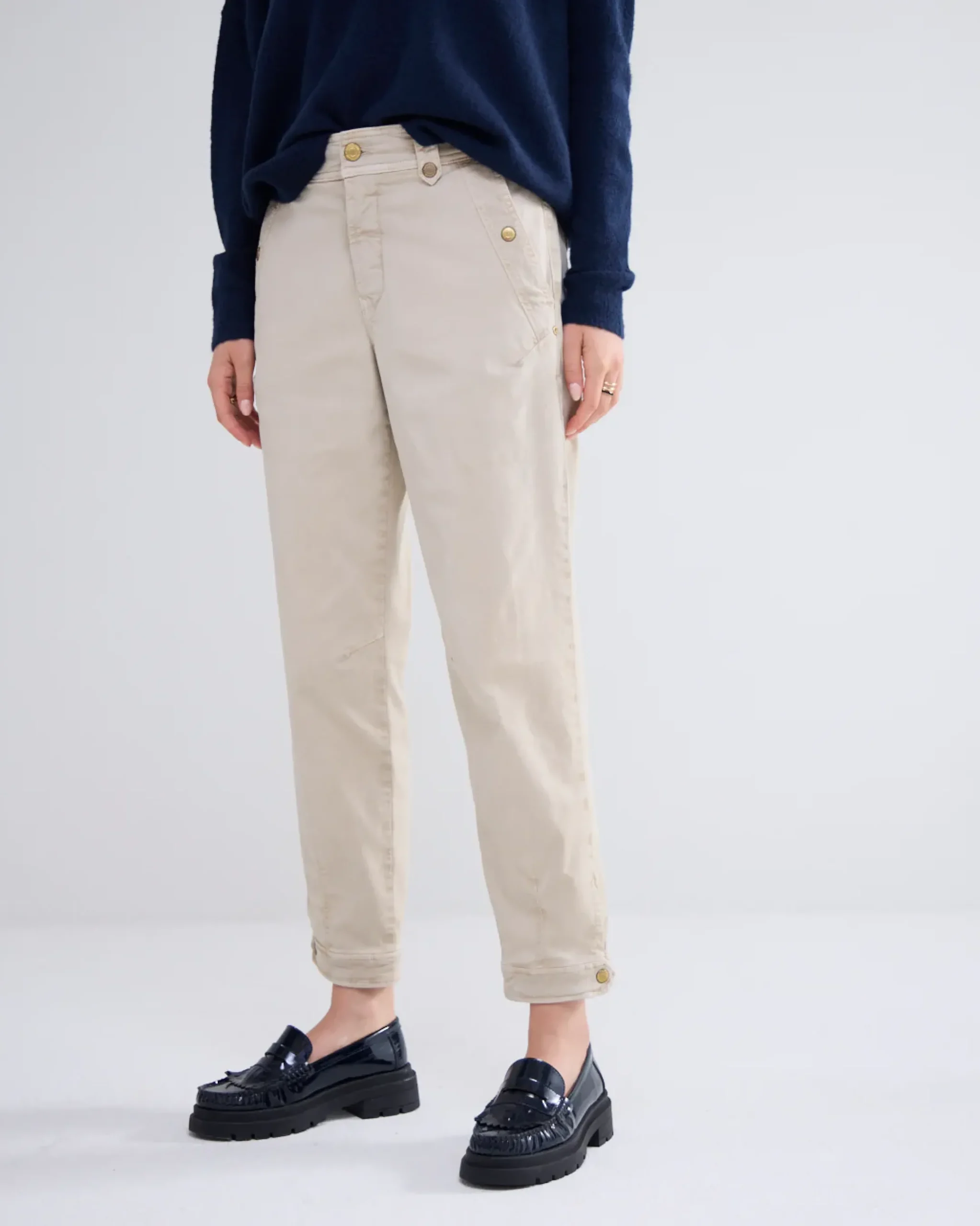 Discount Tapered fit broek twill Basics