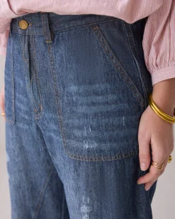 Fashion Tapered jeans in cotton linen Jeans|Hosen & Jumpsuits