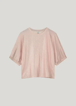 Outlet Top in metallic jersey Oberteile & T-shirts