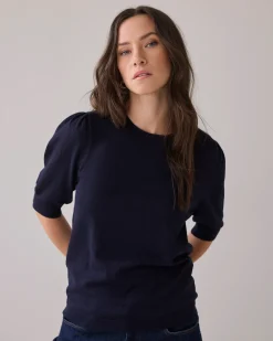 Online Top with puffed sleeves Basics|Oberteile & T-shirts