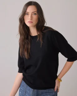 Sale Top with puffed sleeves Basics|Oberteile & T-shirts