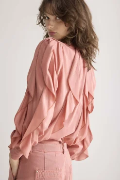 Hot Top with ruffles Blusen