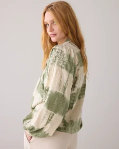 Discount Top with tie dye print and lurex Oberteile & T-shirts