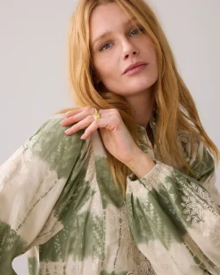 Discount Top with tie dye print and lurex Oberteile & T-shirts