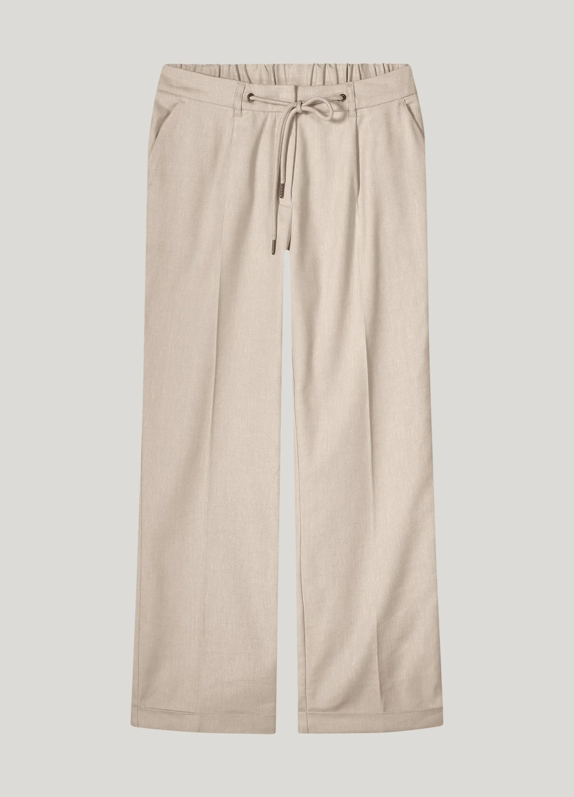 Online Trousers in linen-blend with turn-ups Hosen & Jumpsuits