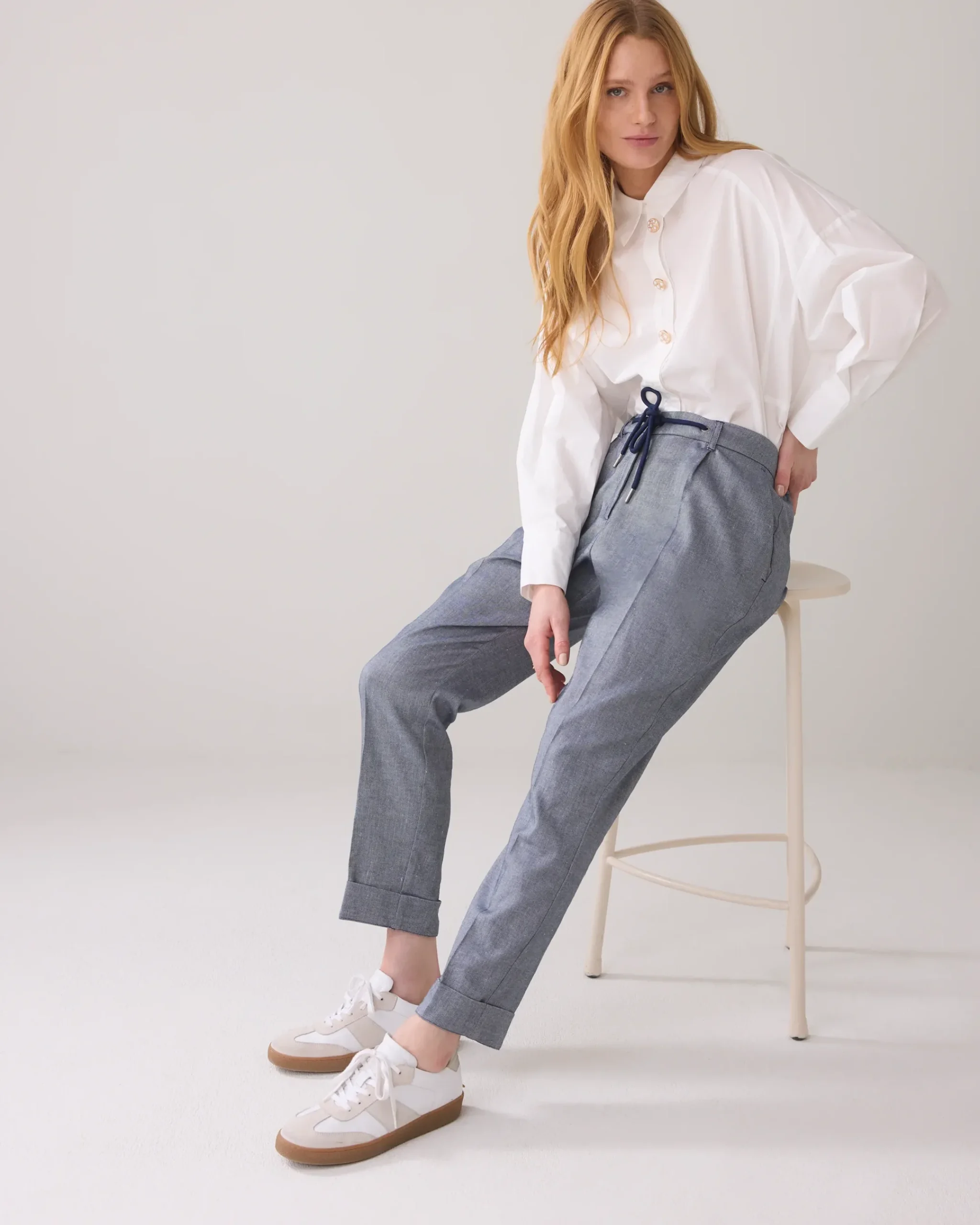 Best Trousers in linen-blend with turn-ups Hosen & Jumpsuits