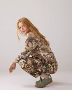 Clearance Trousers with camouflage and flower print Hosen & Jumpsuits