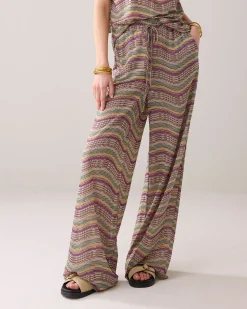 Hot Wide trousers in Italian jacquard fabric Hosen & Jumpsuits
