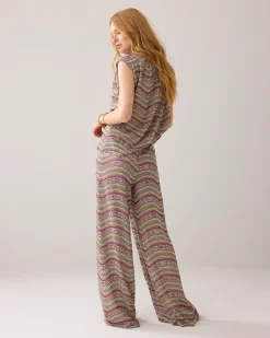 Hot Wide trousers in Italian jacquard fabric Hosen & Jumpsuits