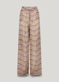 Hot Wide trousers in Italian jacquard fabric Hosen & Jumpsuits